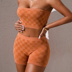 Conjunto Feminino Verão - Top Tomara que Caia + Shorts Conforto